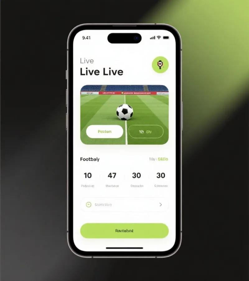 移动端即时比分界面示意图